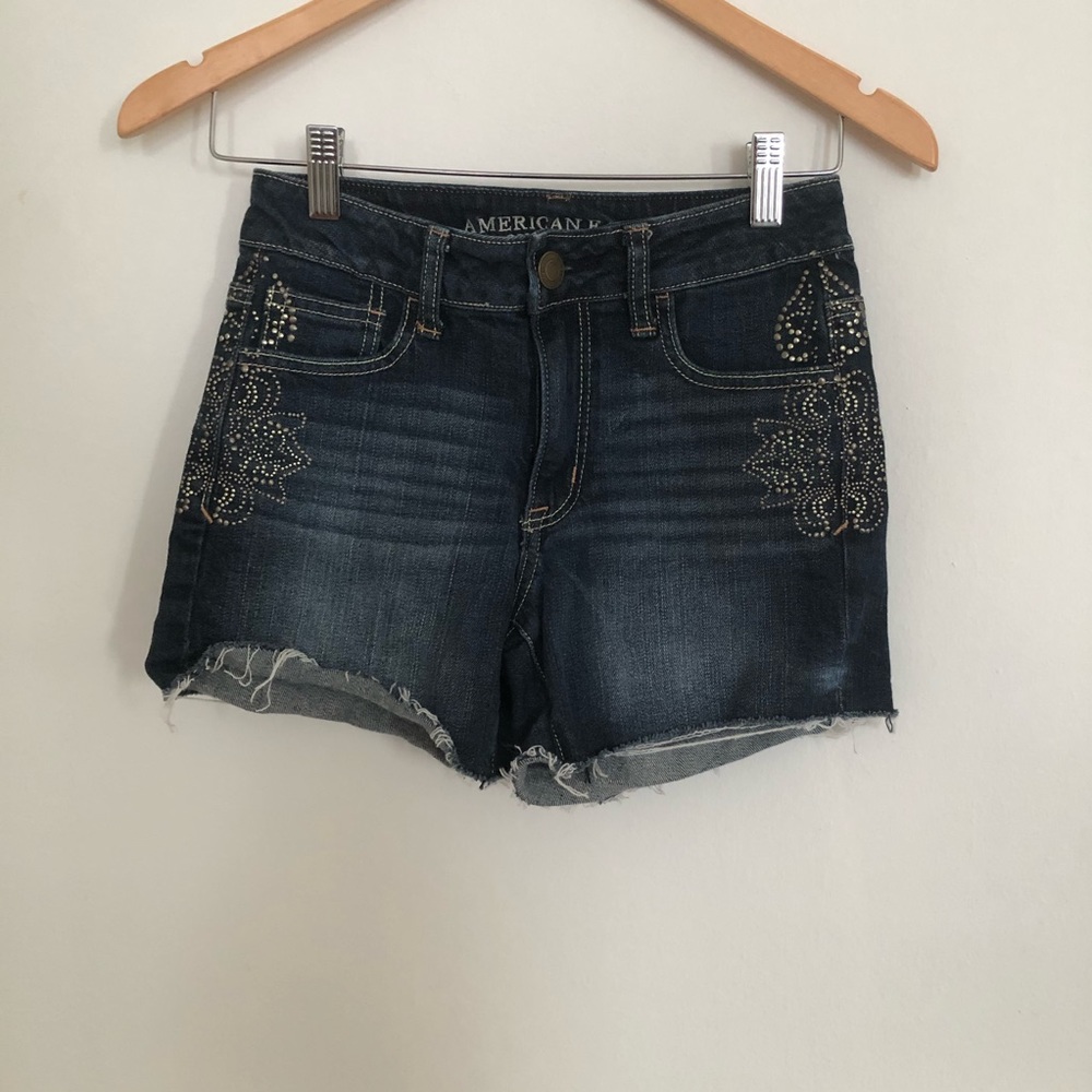 American Eagle Stretch Shortie Shorts size 0
